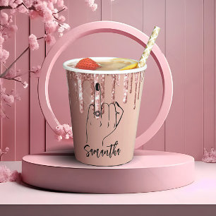 Glitter Drips Bridal   Bachelorette Party Ring Paper Cups