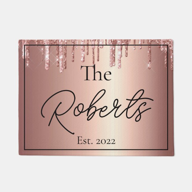 Glitter Drips Housewarming | New Home | Welcome   Doormat (Front)