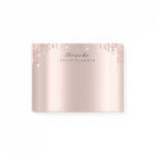 Glitter Drips Pink Rose Gold Name Adress Sparkly