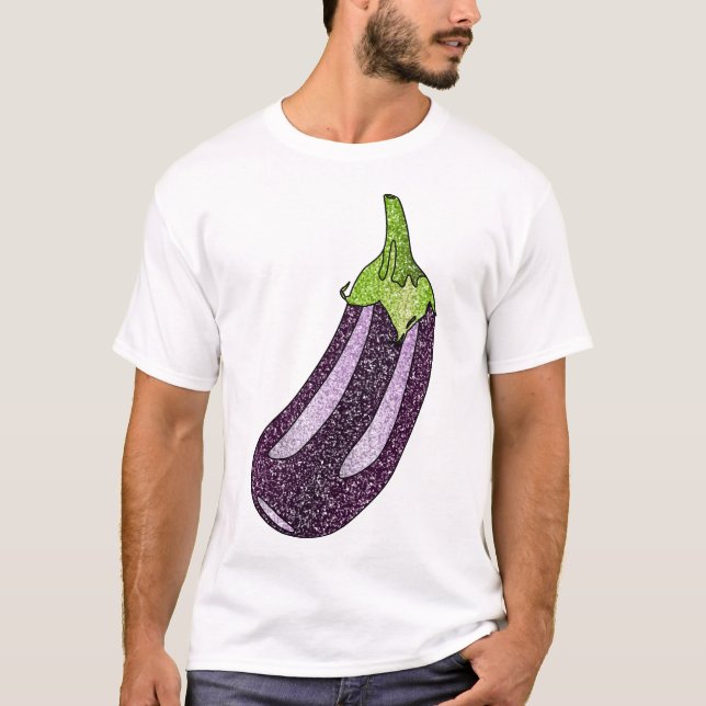 Glitter Eggplant T-Shirt (Front)