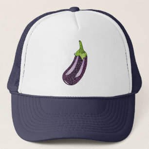 Glitter Eggplant Trucker Hat