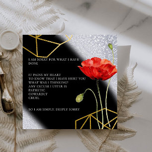Glitter Elegant I’m sorry apology Card