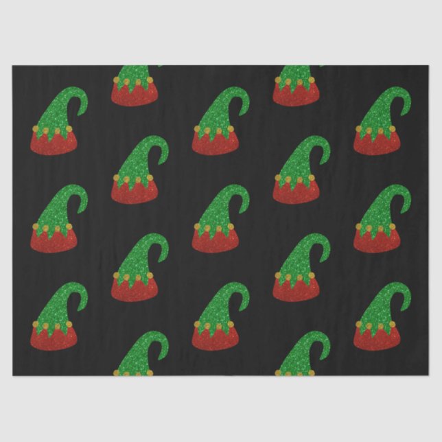 Glitter Elf Hat Tissue Paper (Front)