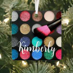 Glitter Eyeshadow Personlized Metal Tree Decoration