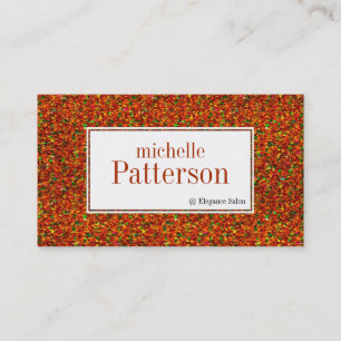 Glitter Fall Colours 2 Appointment Business Cards