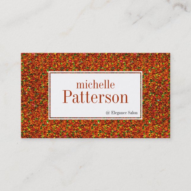 Glitter Fall Colours 2 Appointment Business Cards (Front)