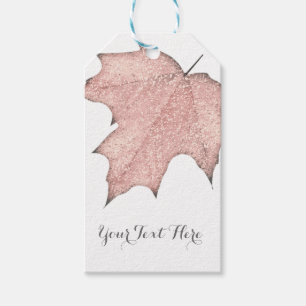 Glitter Fall Leaven Golden Autumn Winter Favour Gift Tags