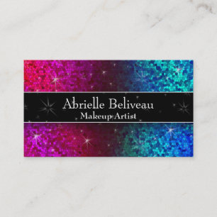 Glitter Fashion Boutique Makeup Art Event Planner Business Card