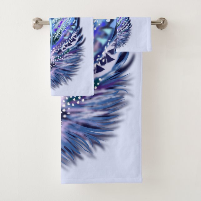 Glitter Feather Bath Towels (Insitu)