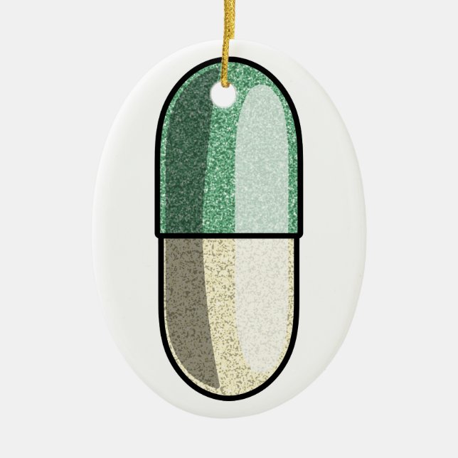 Glitter Fluoxetine Ceramic Tree Decoration (Front)