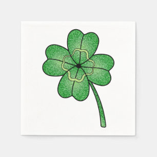 Glitter Four Leaf Clover Napkin