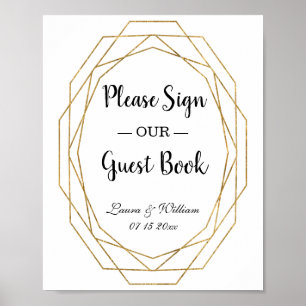Glitter Frame Please Sign Our Guestbook Sign