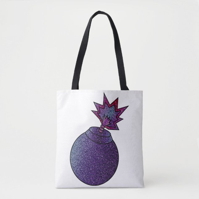 Glitter Galaxy Bomb Tote Bag (Front)