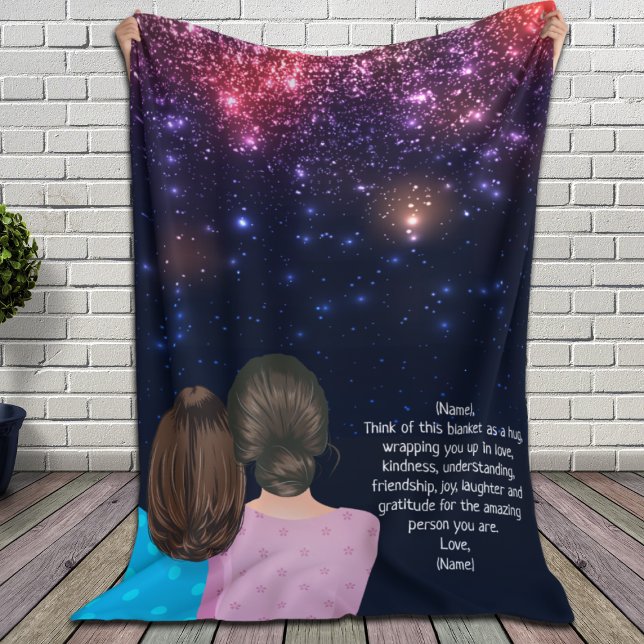 Glitter Gift for Mum From Daughter Letter Note Fleece Blanket (Creator Uploaded)