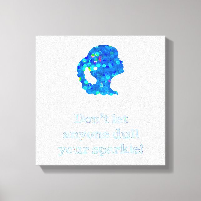 Glitter Girl Canvas Print (Front)