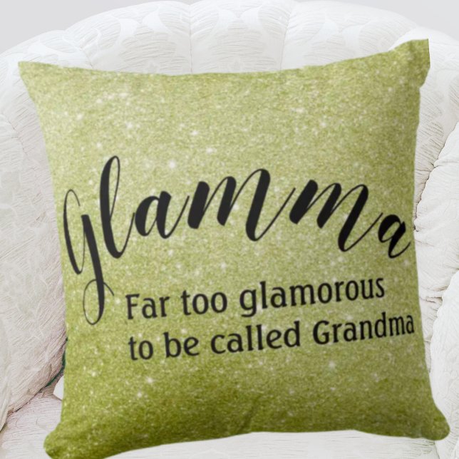 Glitter Glamma Throw Pillow (Creator Uploaded)
