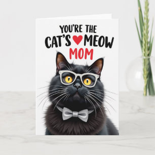 Glitter Glasses Cat Mom Card