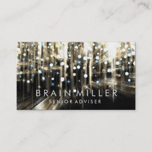 Glitter Glow Sparkle Bokeh Stylish Fashion Business Card