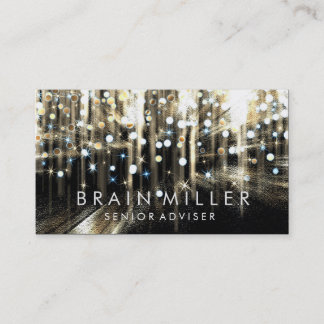 Glitter Glow Sparkle Bokeh Stylish Fashion Business Card