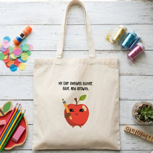 Glitter Glue Growth Classroom Fun Assistant Tote Bag