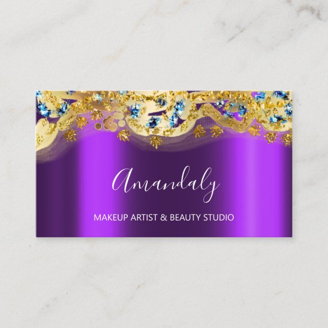 Glitter Gold Event Planner Fashion Shop Business Card (Front)