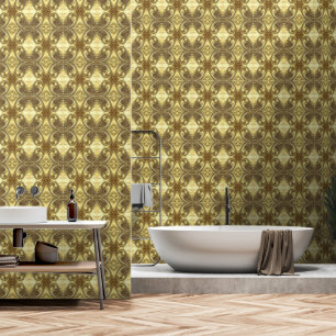 Glitter Gold Fractal Ornaments Wallpaper