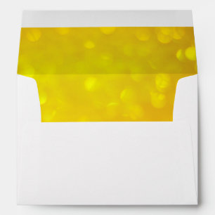 Glitter Gold Glow Yellow Sparkle Christmas Envelope