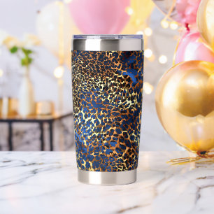 Glitter Gold Luxury Animal Skin Leopard Beauty Insulated Tumbler