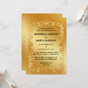 Glitter Golden Invitation
