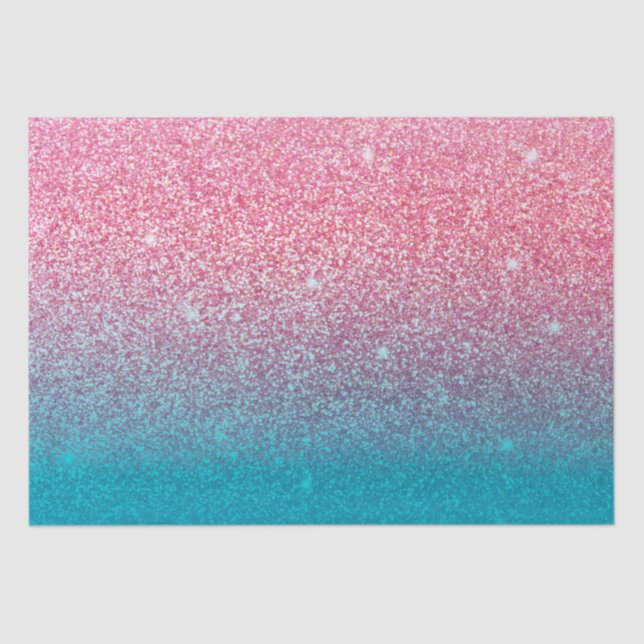 Glitter Gradient Pink Tissue Paper (Front)