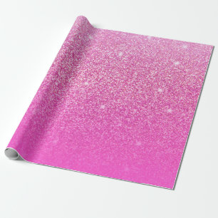 Glitter Gradient Pink Wrapping Paper