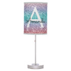 Glitter Green Purple Blue Name Table Lamp