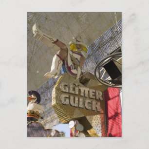 Glitter Gulch Las Vegas Photo Postcard