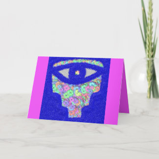 Glitter hamsa חמסה floral card