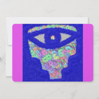 Glitter hamsa pretty floral holiday card