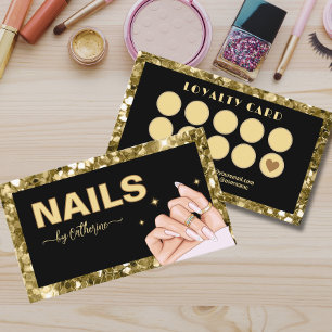 Glitter & Hand nail salon Manicurist  Loyalty Card