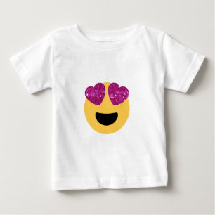 glitter heart eye emoji baby T-Shirt