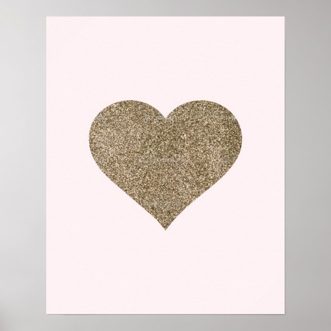 Glitter Heart Nursery Print (Front)