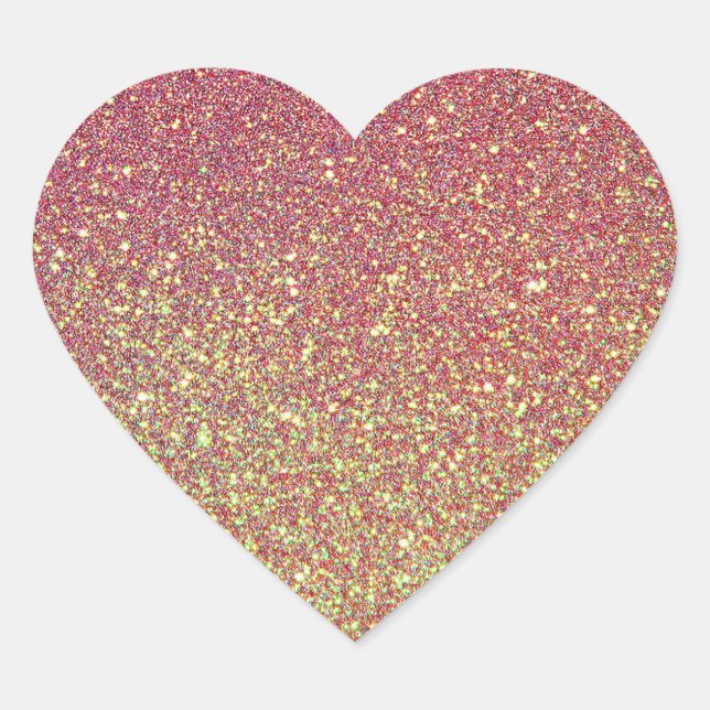Glitter Heart Sticker (Front)