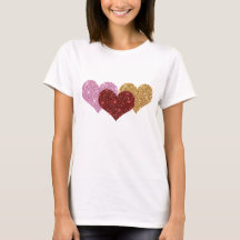 Glitter Hearts T Shirt