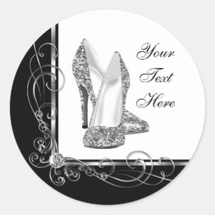 Glitter High Heel Shoe Stickers