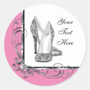Glitter High Heel Shoe Stickers