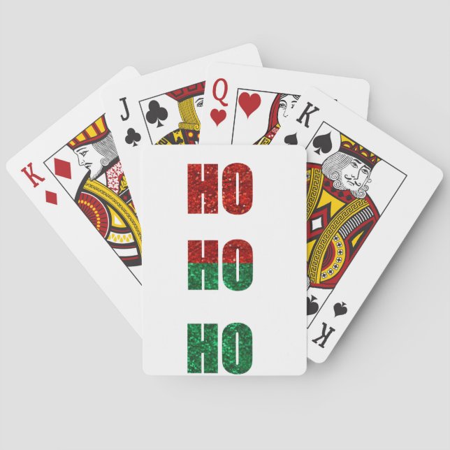glitter ho ho ho playing cards (Back)