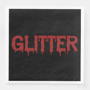 Glitter in Blood Typografie Napkin