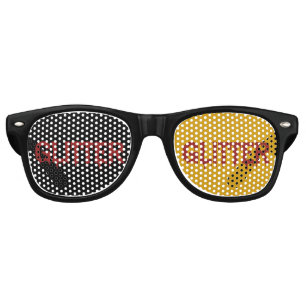 Glitter in Blood Typografie Retro Sunglasses