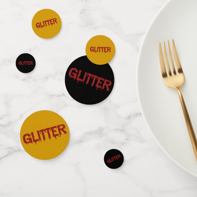 Glitter in Blood Typography Confetti (Group)