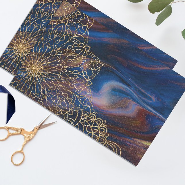 Glitter Indian Hand Drawn Ornamental Decoupage Tissue Paper (Creator Uploaded)