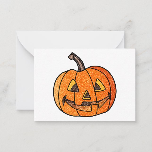 Glitter Jack O'Lantern Card (Front)