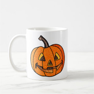 Glitter Jack O'Lantern Coffee Mug