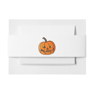 Glitter Jack O'Lantern Invitation Belly Band